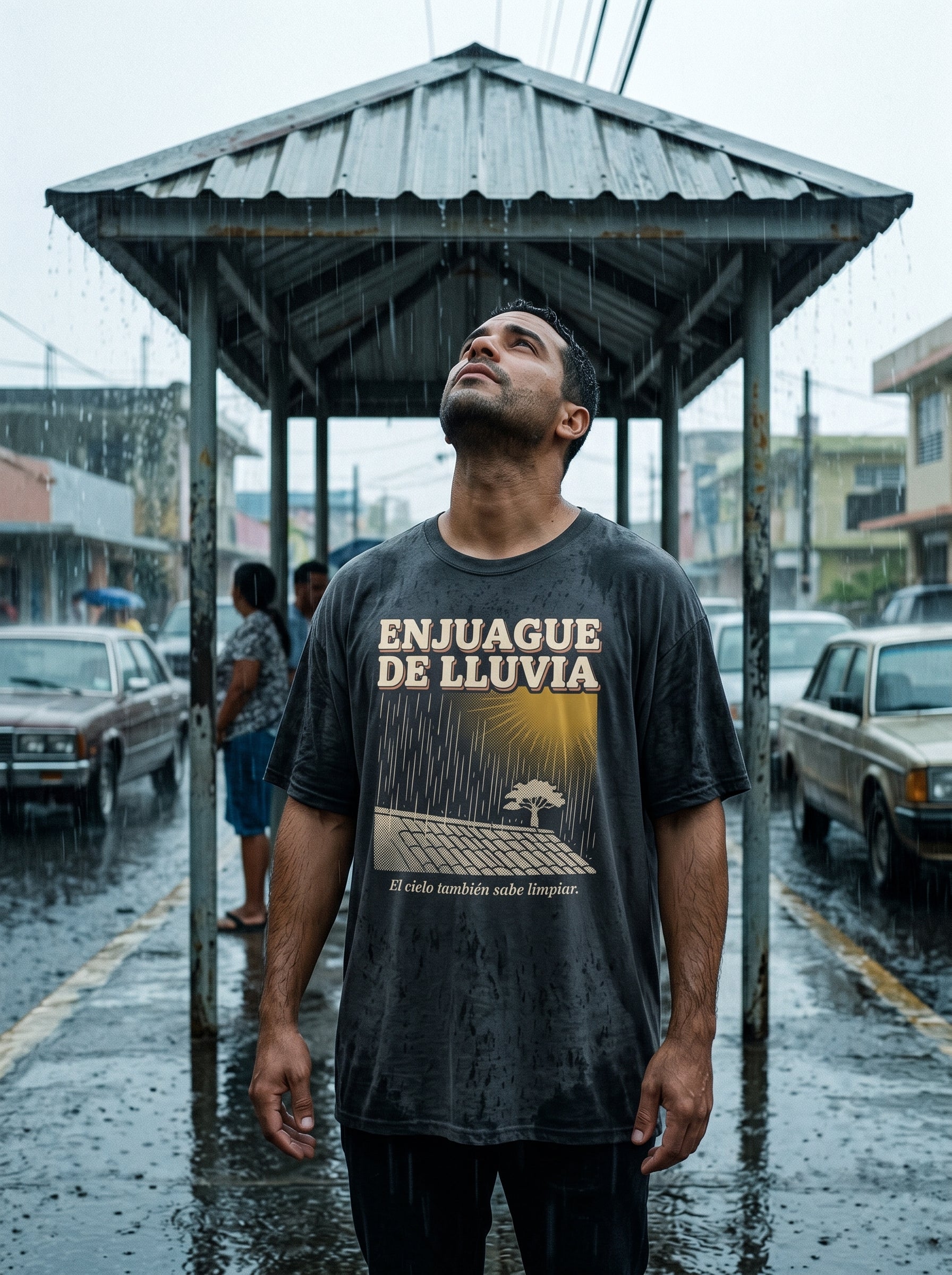 ENJUAGUE DE LLUVIA — on model
