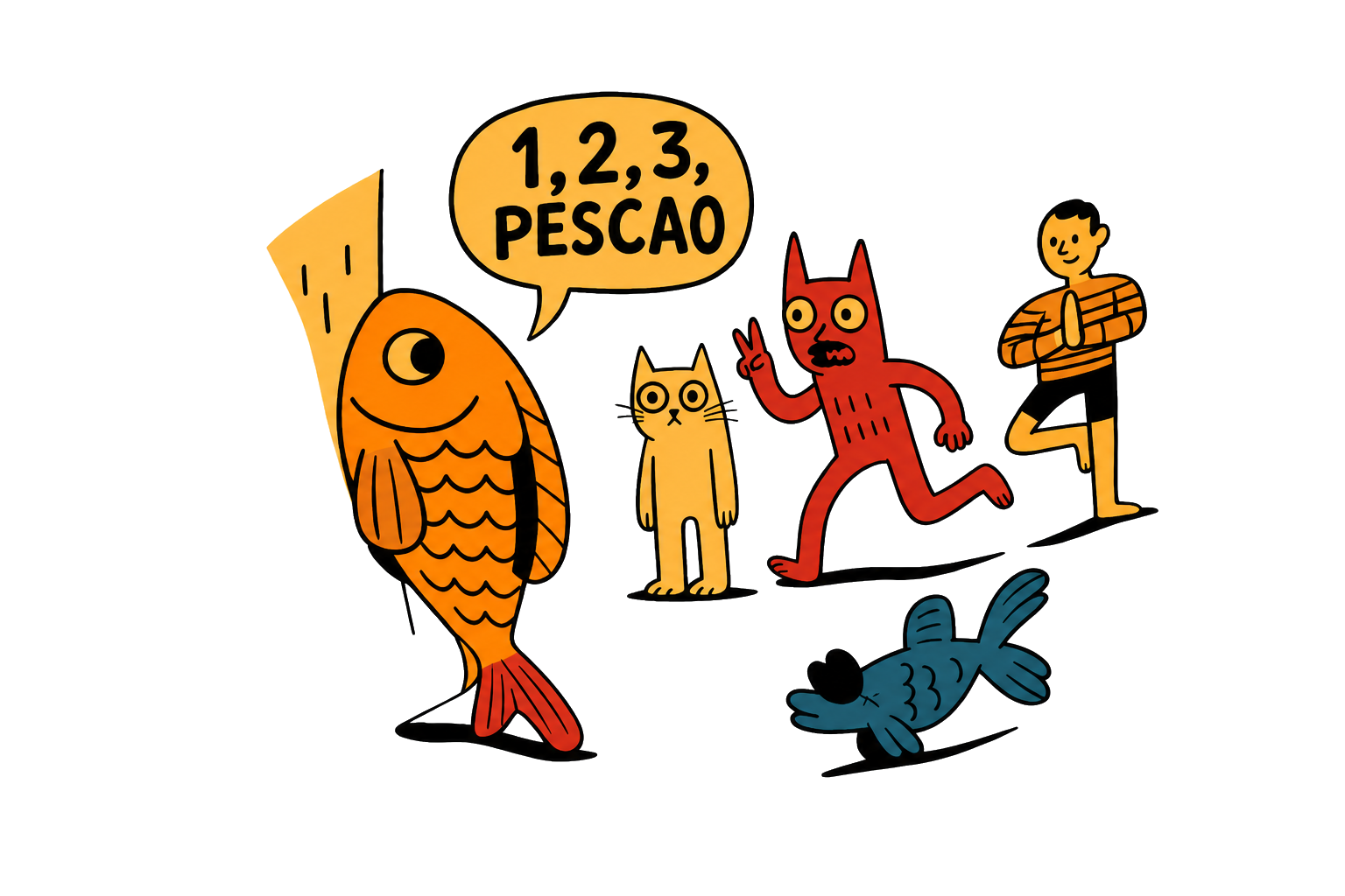1, 2, 3, Pescao standalone design