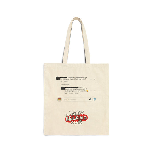 Ends Soon Cotton Canvas Tote Bag - "Thanks for the Engagement" - Happy Island Club Design