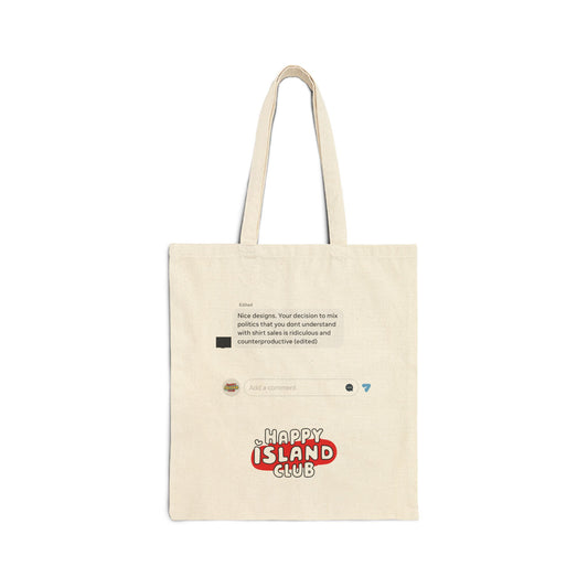 Cotton Canvas Tote Bag - "Thanks for the Engagement" - Happy Island Club Design
