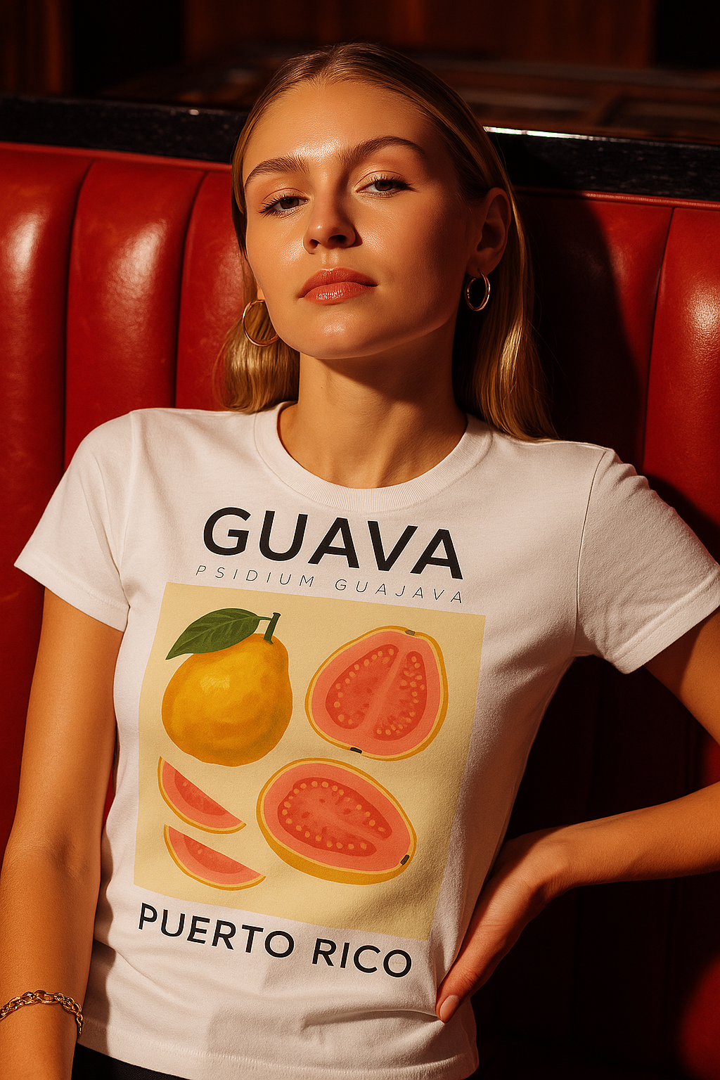 Guava Puerto Rico T-Shirt - guava-on-model-2-variant-2-2025-05-26T22-25-04-768Z.png