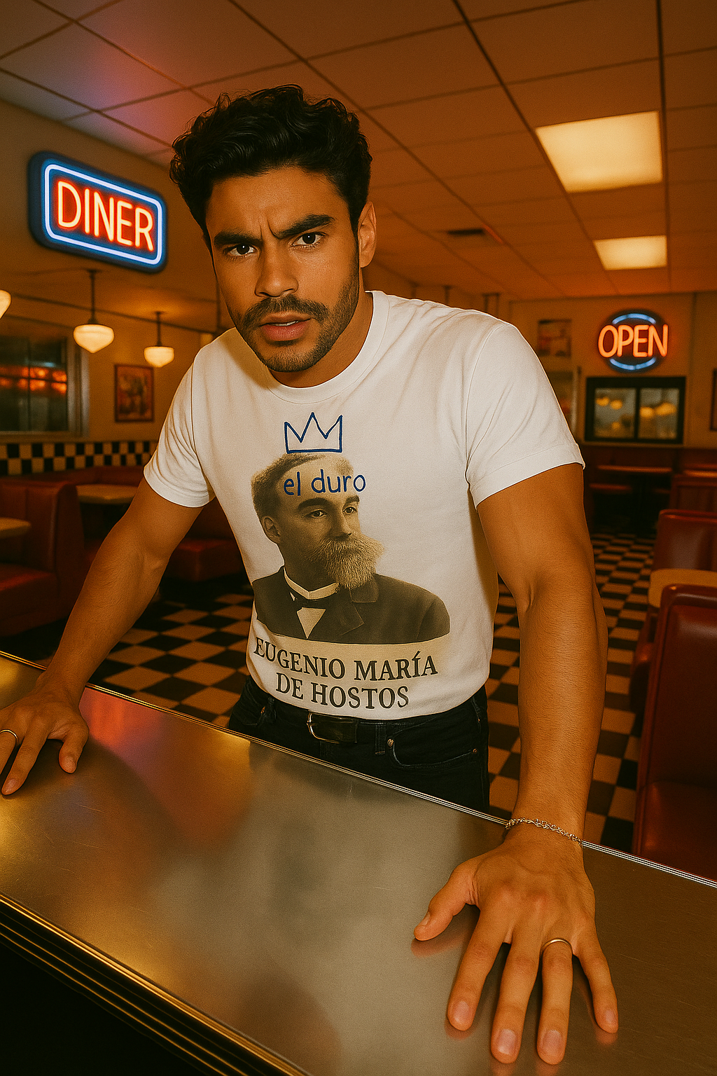El Duro - Eugenio María de Hostos T-Shirt - eugenio-el-duro-hostos-on-model-2-variant-2-2025-05-03T15-19-02-701Z.png