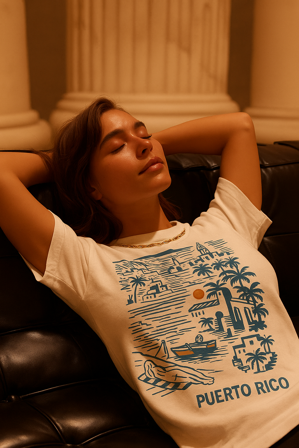 Puerto Rico Scenic Design T-Shirt - puerto-rico-on-model-1-variant-2-2025-05-26T23-42-48-216Z.png