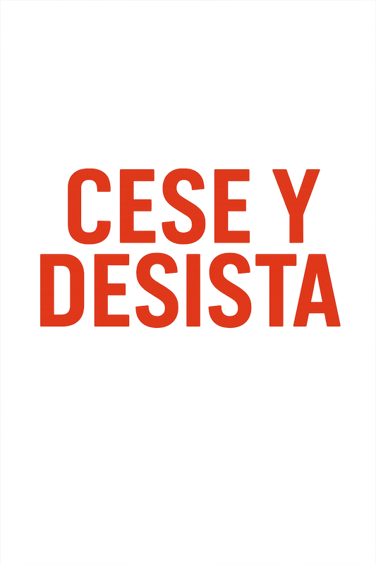 CESE Y DESISTA - 20250403_2052_Cese y Desista Design_remix_01jqz4hawjeahttjpeg2xfwqp9.png