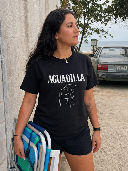 AGUADILLA Chair T-Shirt - El que se va pa' Aguadila pierde su silla lifestyle photo