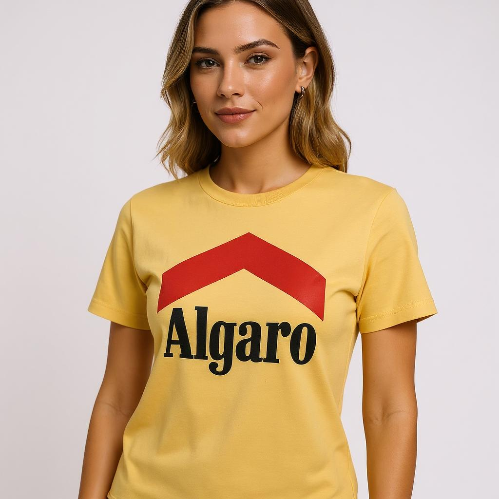 Algaro Tee with Red Chevron - Gold