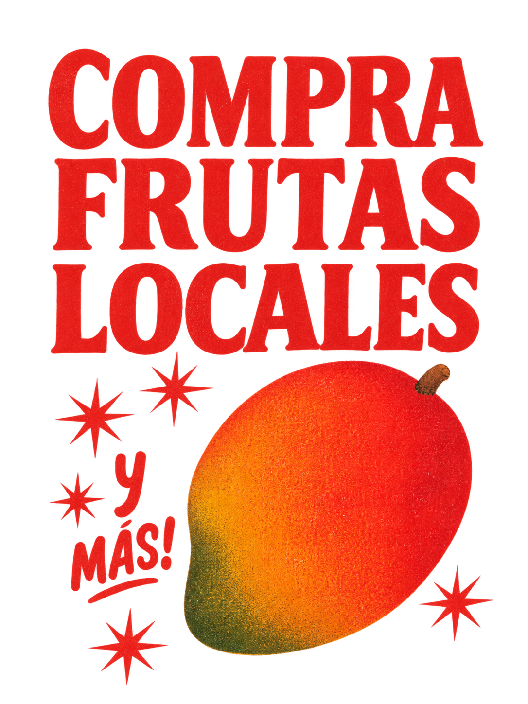 Compra Frutas Locales y Más! standalone design