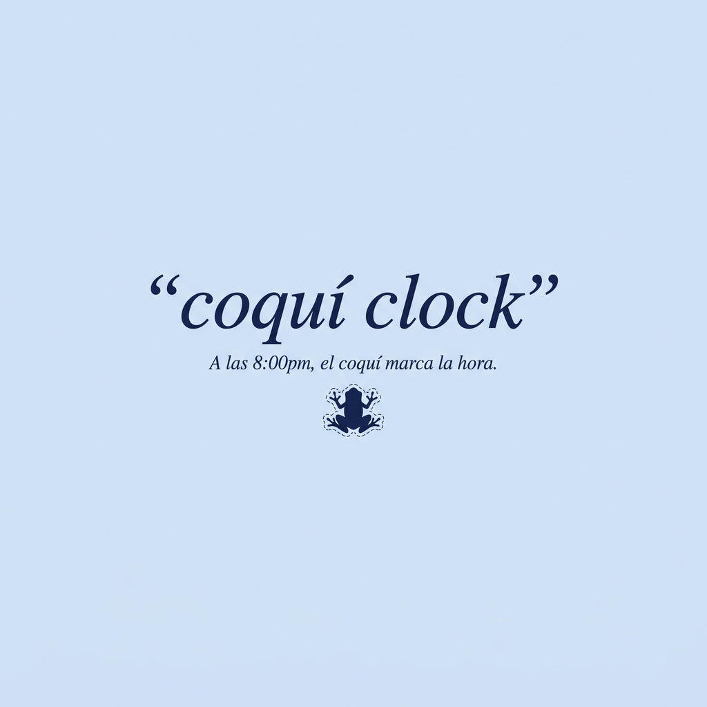 COQUÍ CLOCK — design graphic