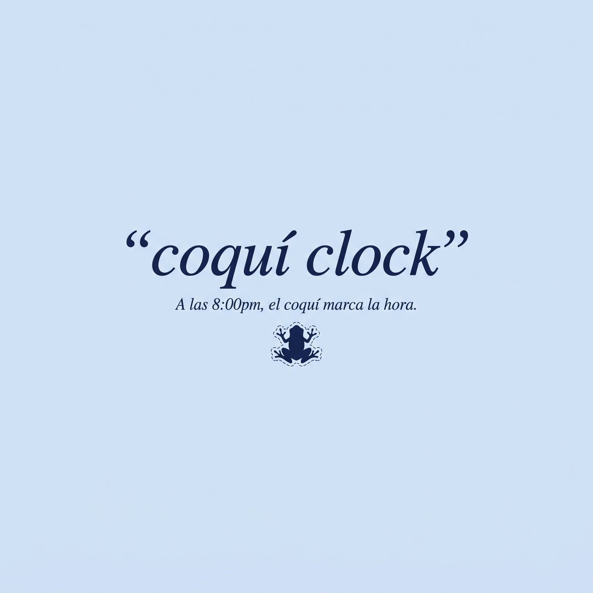 COQUÍ CLOCK — design graphic