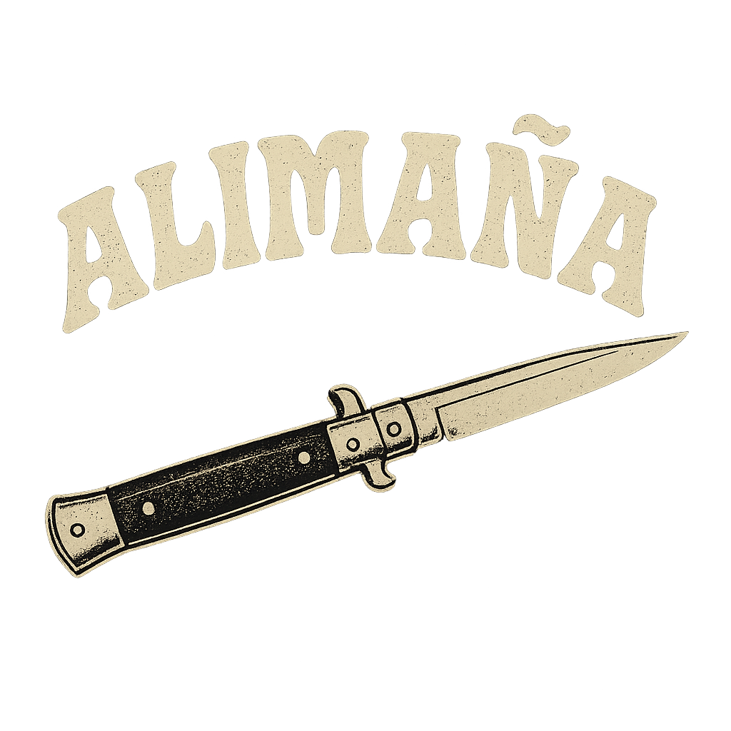 ALIMAÑA T-Shirt with Switchblade Graphic - design.PNG