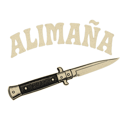 ALIMAÑA T-Shirt with Switchblade Graphic - design.PNG