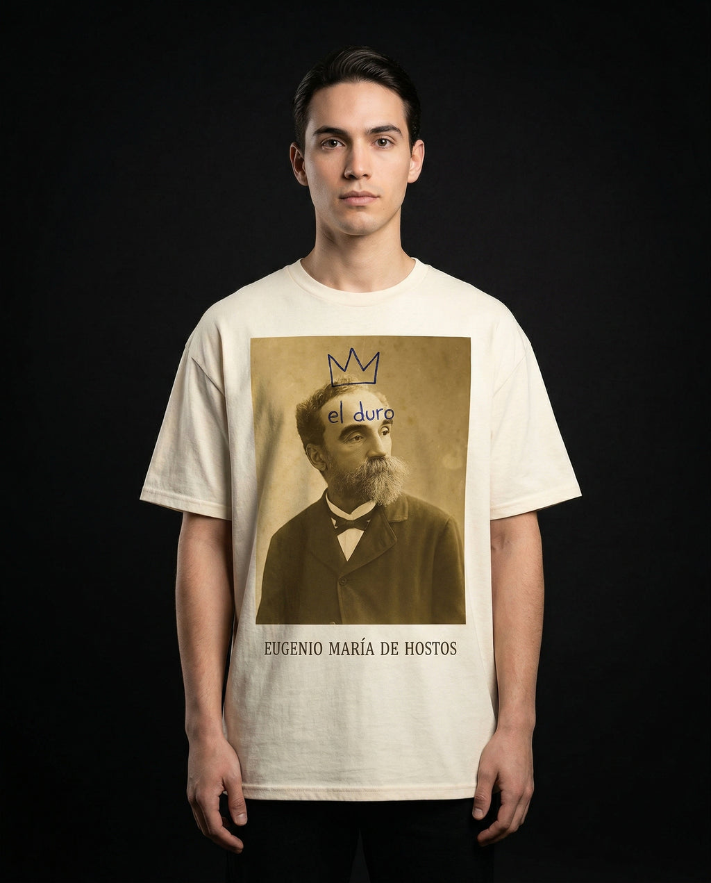 El Duro - Eugenio María de Hostos T-Shirt — el-duro-eugenio-mar-a-de-hosto-studio-01-full