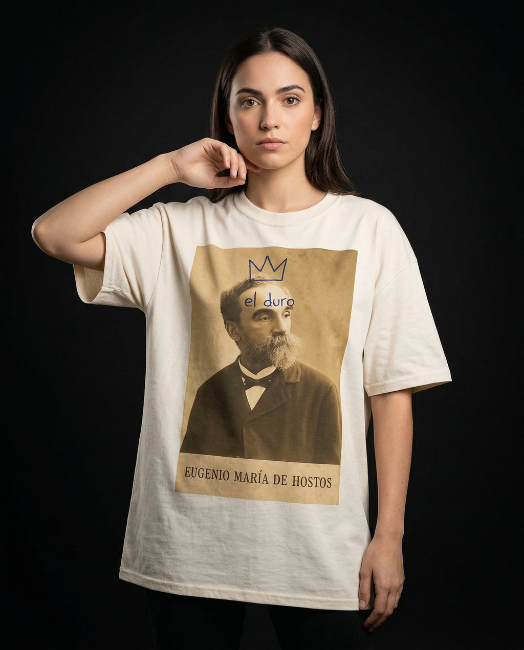 El Duro - Eugenio María de Hostos T-Shirt — el-duro-eugenio-mar-a-de-hosto-studio-02-three-quarter