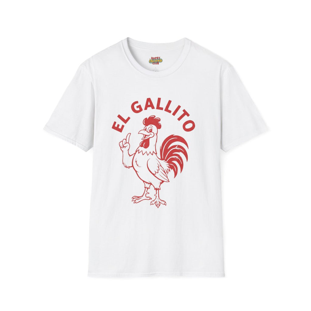 Front view of El Gallito T-Shirt on a clean background
