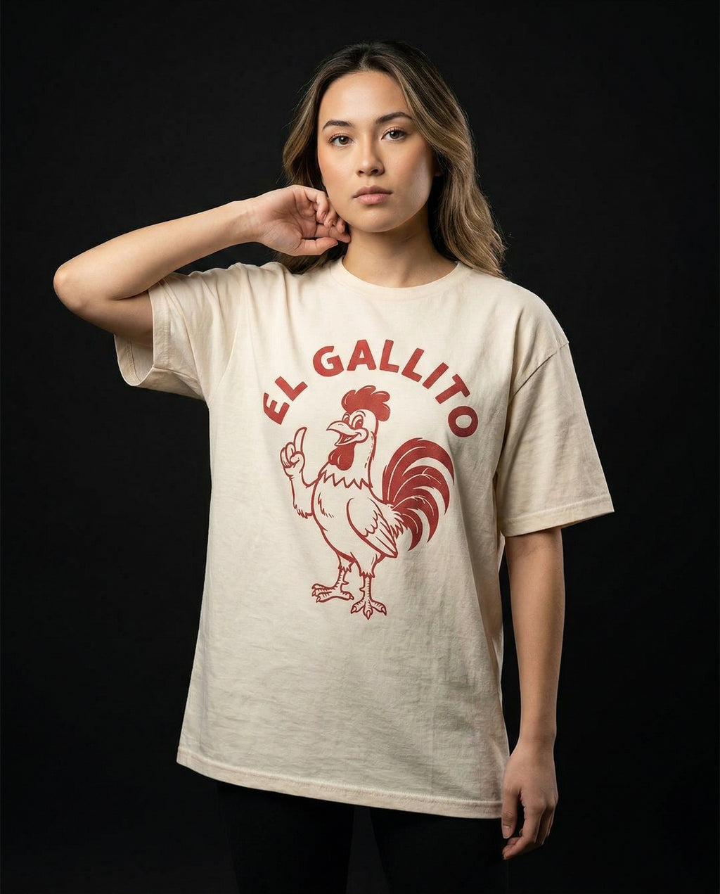 El Gallito T-Shirt — el-gallito-t-shirt-studio-02-three-quarter