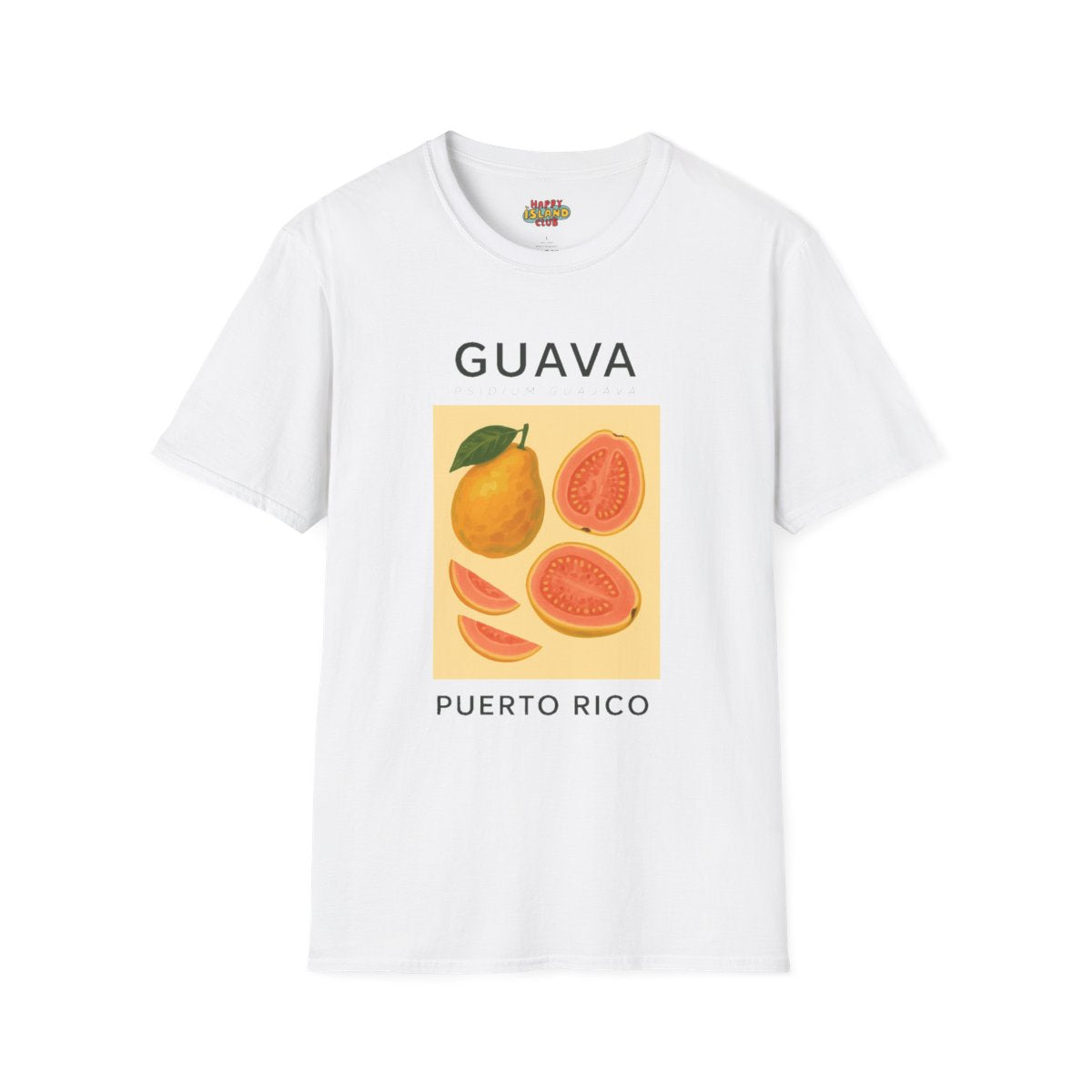 Front view of Guava Puerto Rico T-Shirt on a clean background