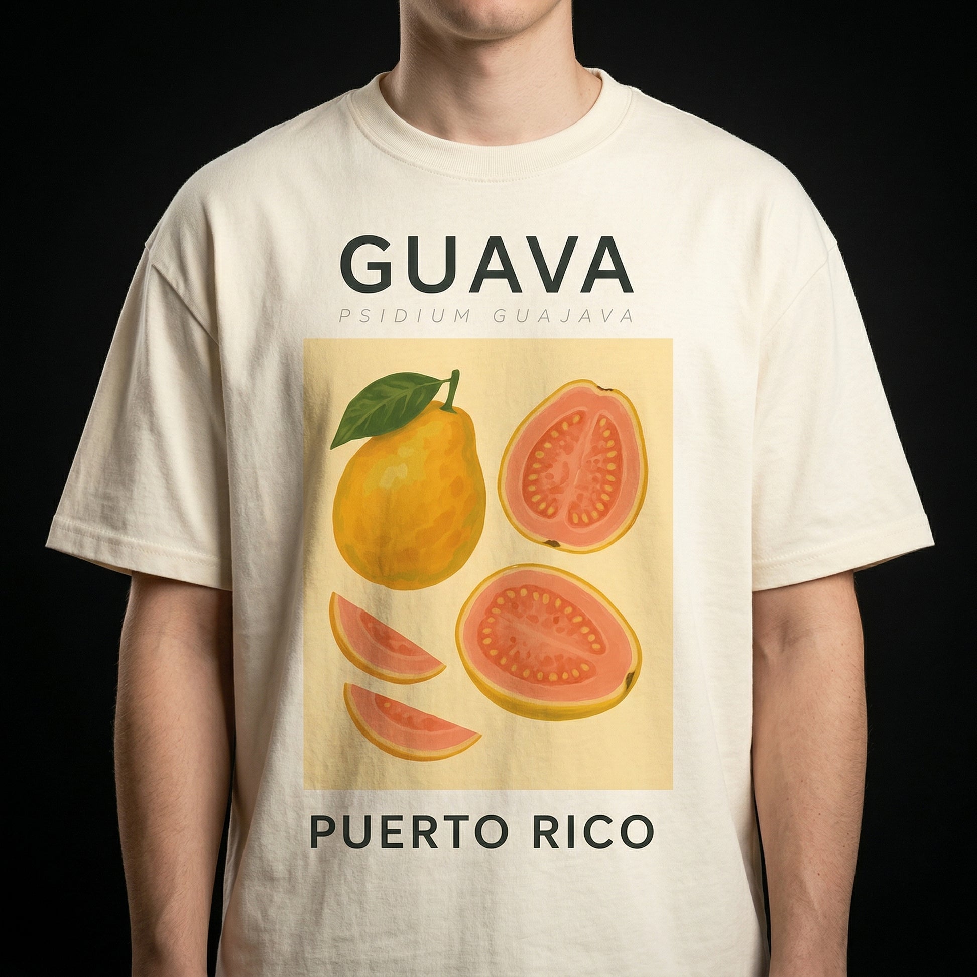 Guava Puerto Rico T-Shirt — guava-puerto-rico-t-shirt-studio-03-chest-print