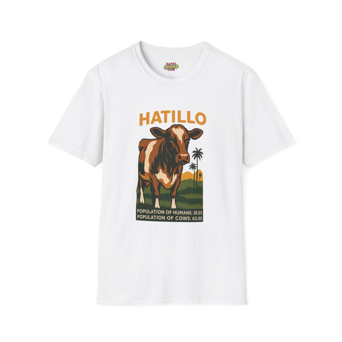 Front view of HATILLO - Population of Humans vs. Cows on a clean background
