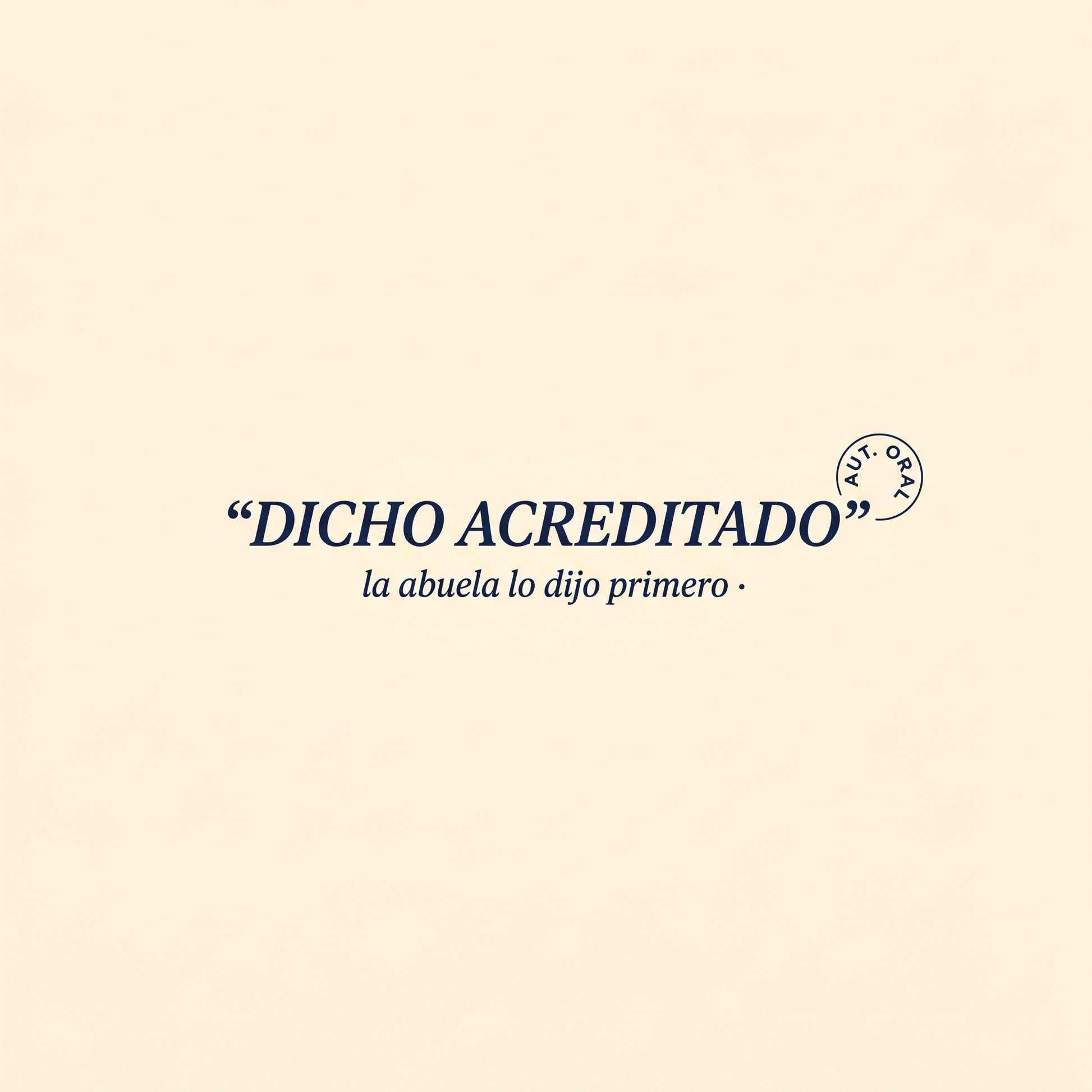 DICHO ACREDITADO — design