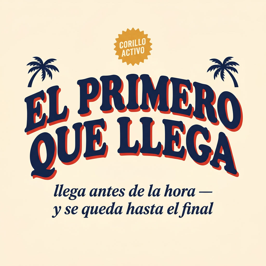 EL PRIMERO QUE LLEGA — design