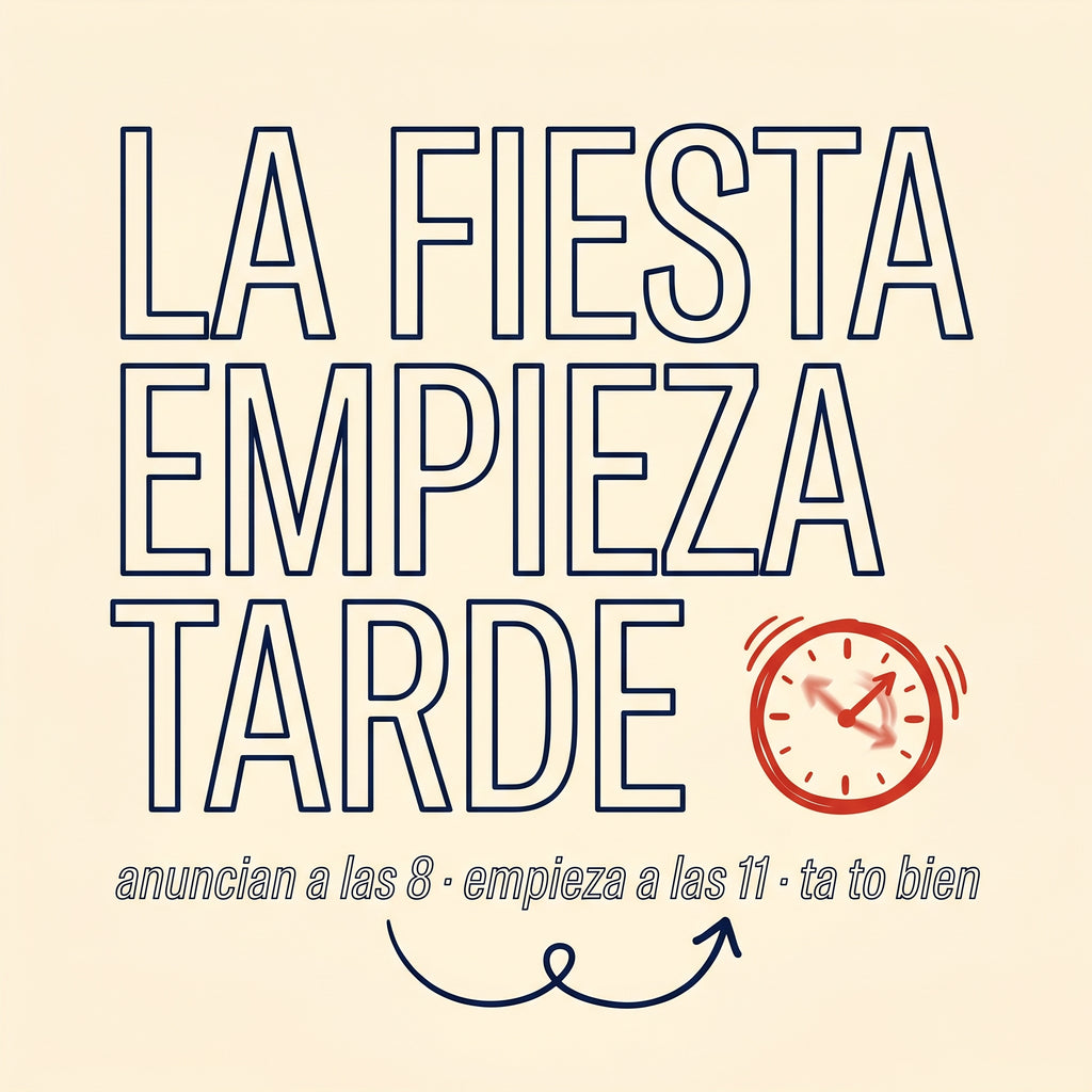LA FIESTA EMPIEZA TARDE — design