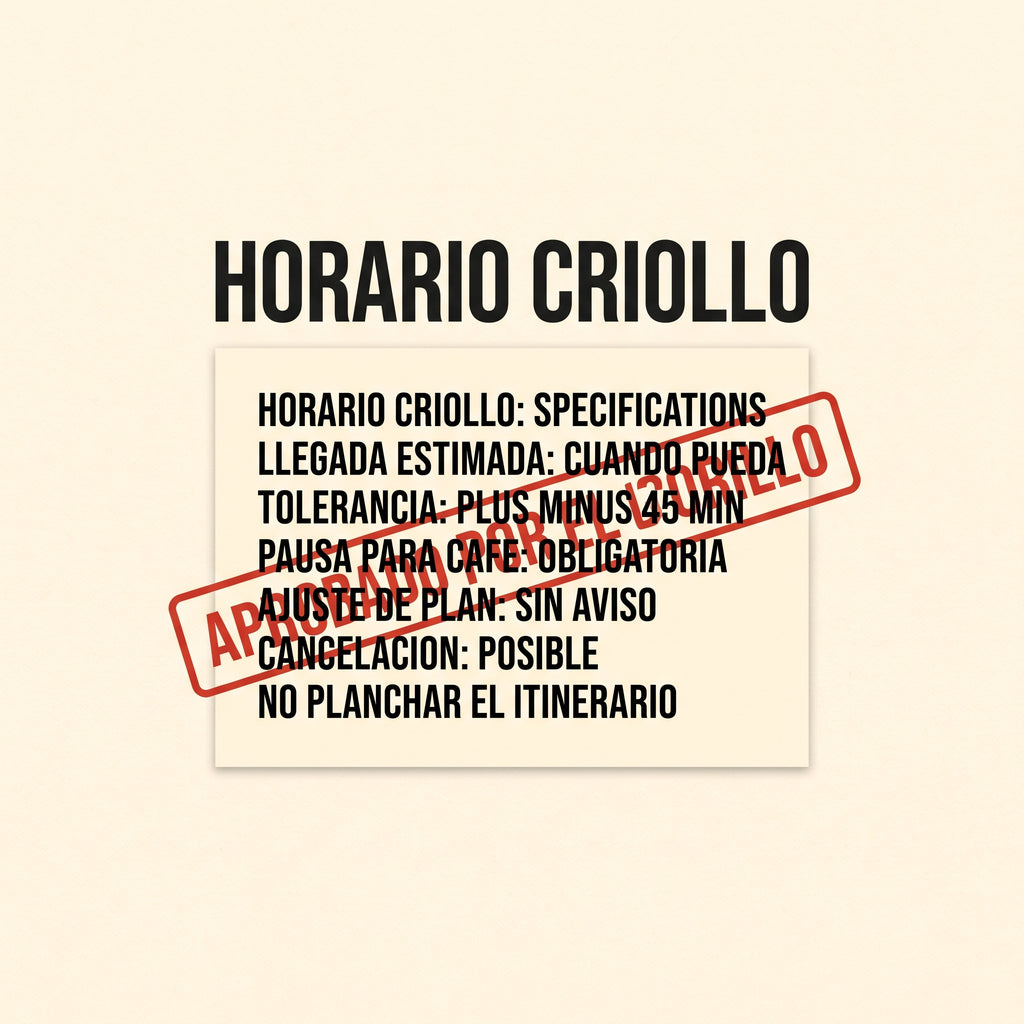 HORARIO CRIOLLO — design