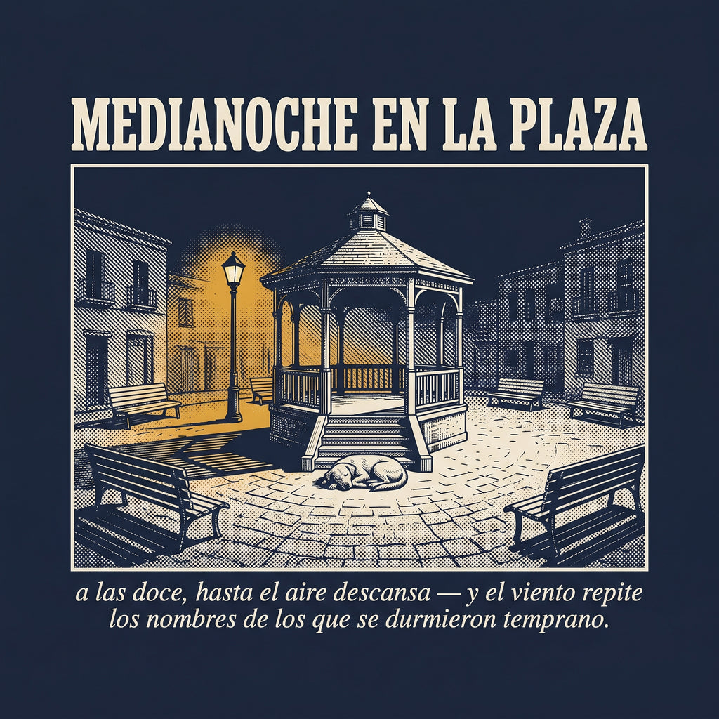 MEDIANOCHE EN LA PLAZA — design