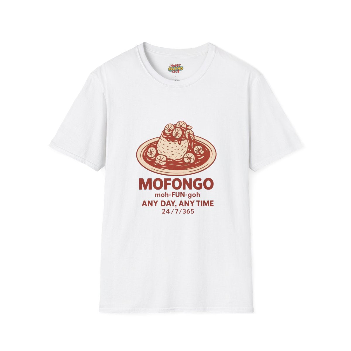 Front view of MOFONGO ANY DAY, ANY TIME on a clean background