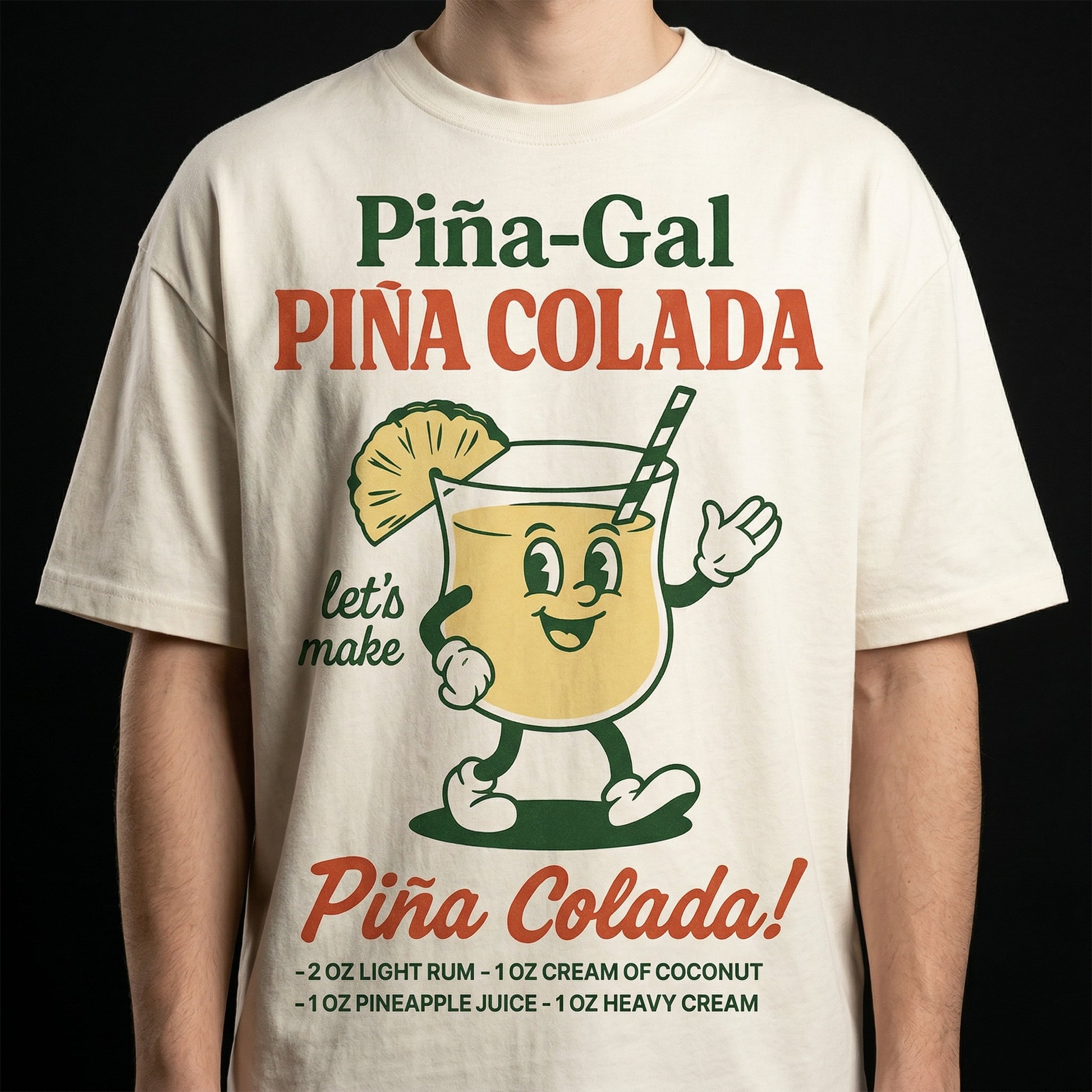 Piña-Gal Piña Colada T-Shirt — pi-a-gal-pi-a-colada-t-shirt-studio-03-chest-print