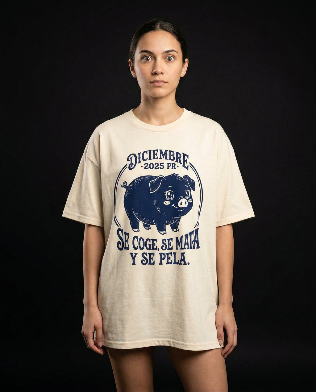 Pig Themed Festive T-Shirt — pig-themed-festive-t-shirt-studio-01-full