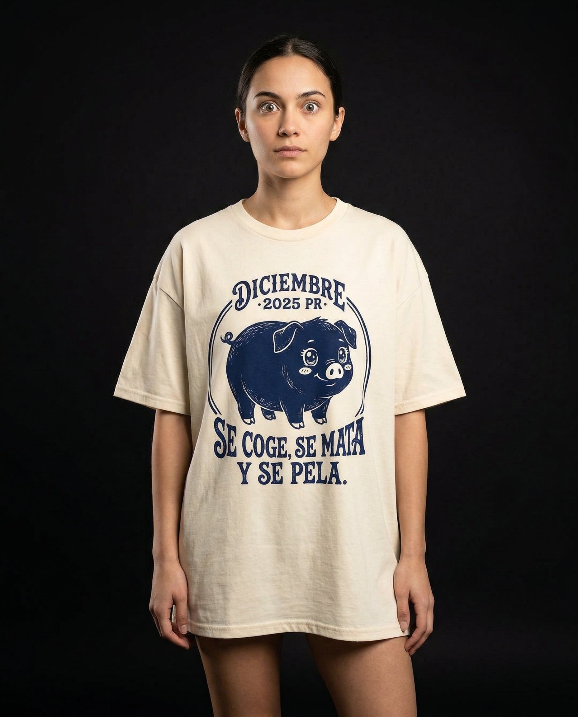 Pig Themed Festive T-Shirt — pig-themed-festive-t-shirt-studio-01-full