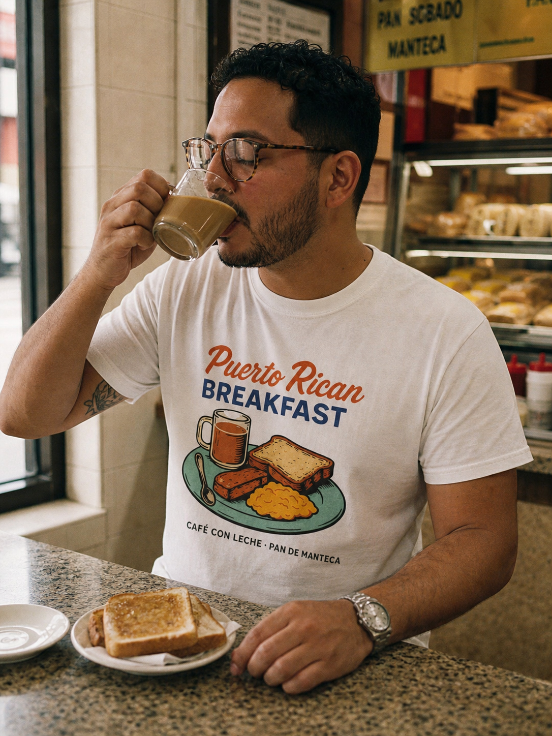 Puerto Rican Breakfast T-Shirt lifestyle photo
