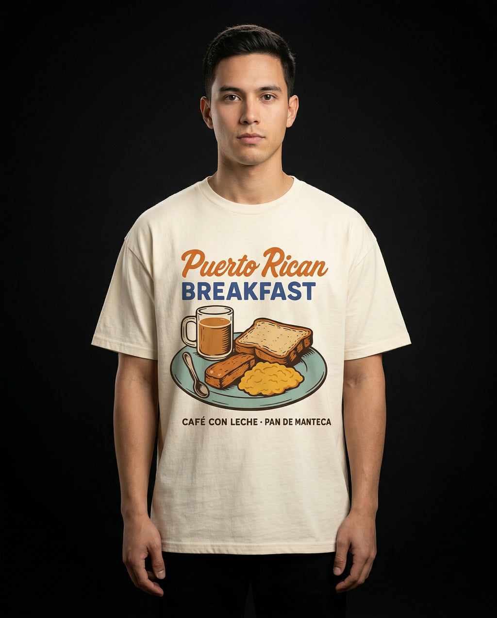 Puerto Rican Breakfast T-Shirt — puerto-rican-breakfast-t-shirt-studio-01-full