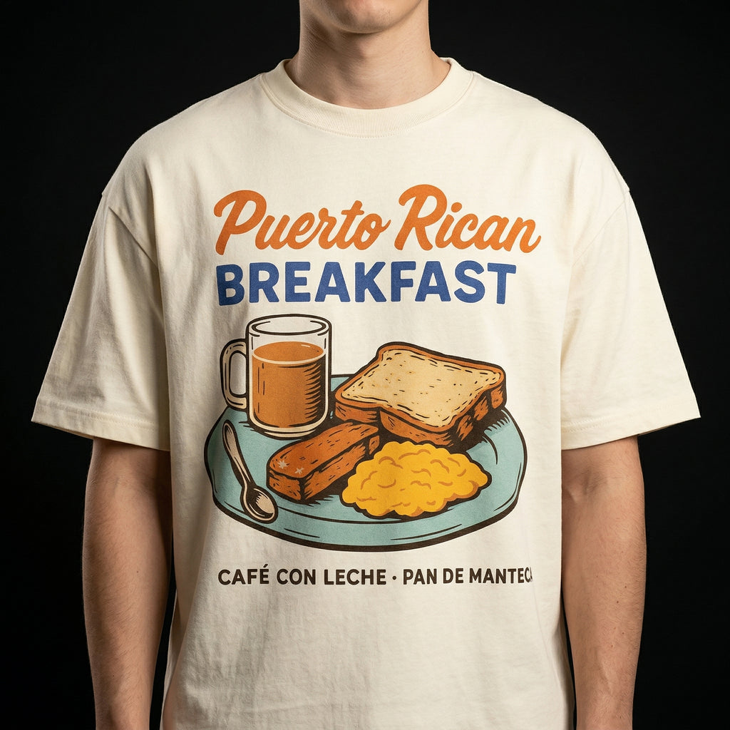 Puerto Rican Breakfast T-Shirt — puerto-rican-breakfast-t-shirt-studio-03-chest-print