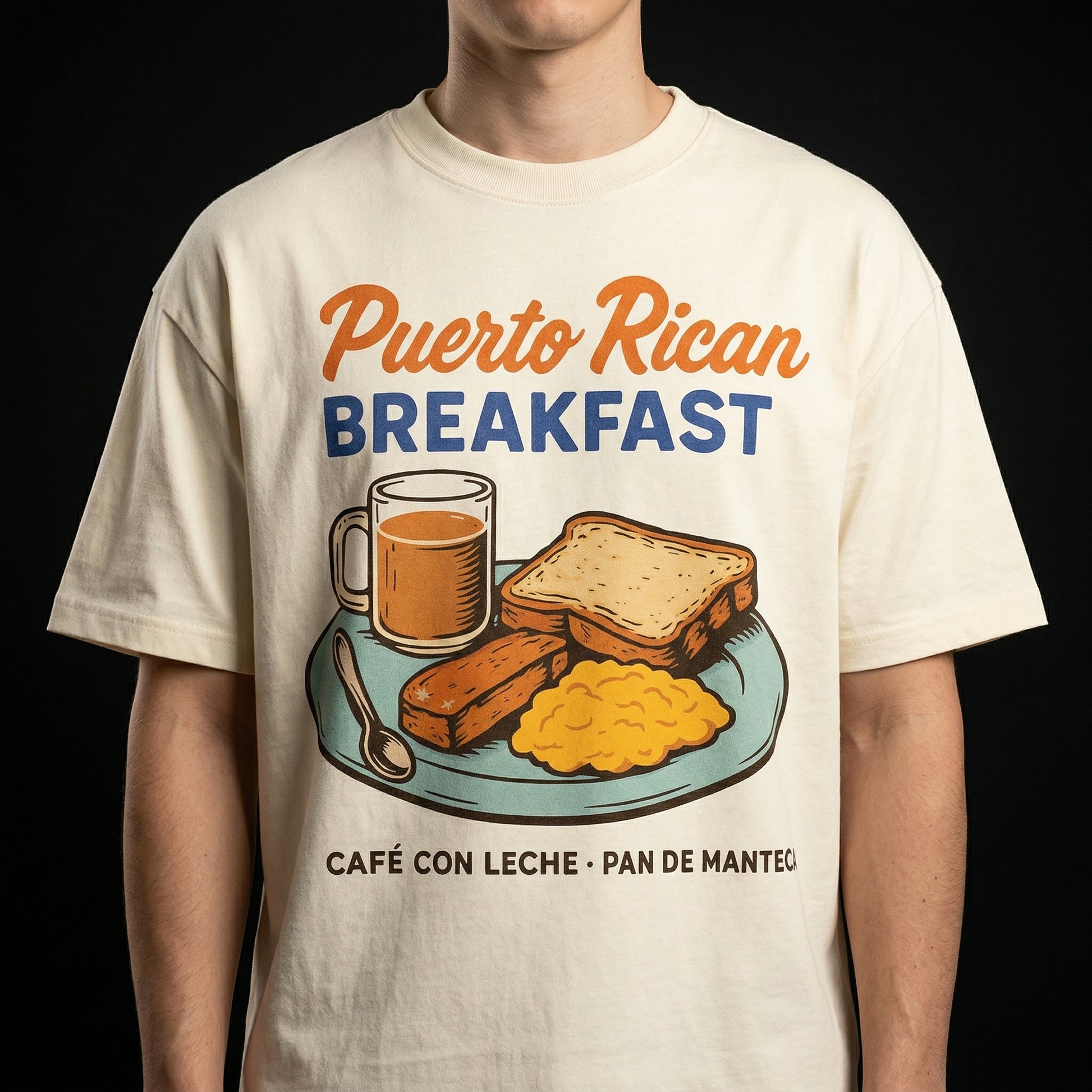 Puerto Rican Breakfast T-Shirt — puerto-rican-breakfast-t-shirt-studio-03-chest-print
