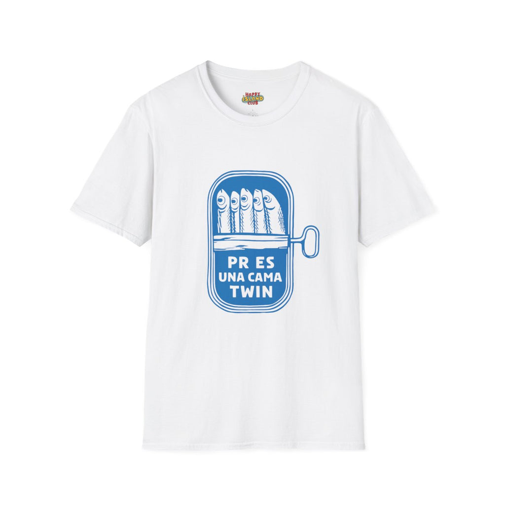 Front view of Sardine Can Humor T-Shirt on a clean background