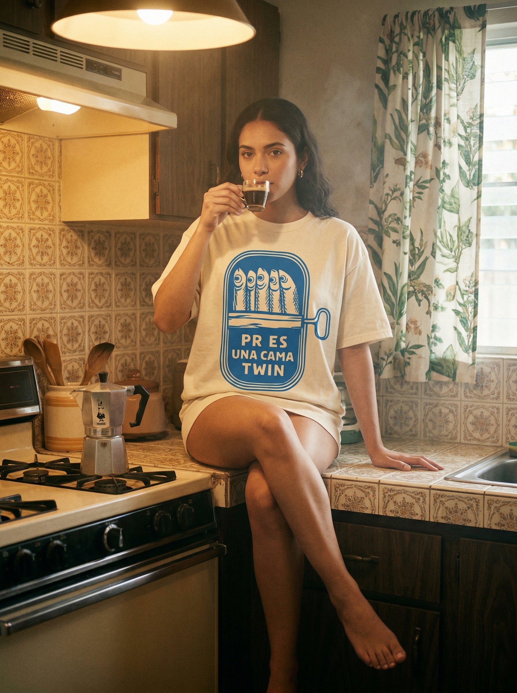 Sardine Can Humor T-Shirt — sardine-can-humor-t-shirt-lifestyle-b-kitchen-counter-perch