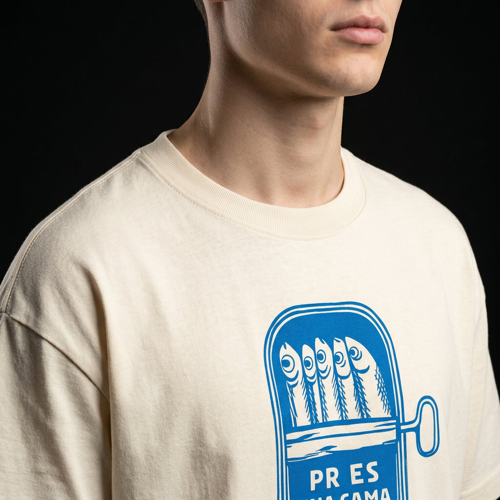 Sardine Can Humor T-Shirt — sardine-can-humor-t-shirt-studio-04-collar-shoulder