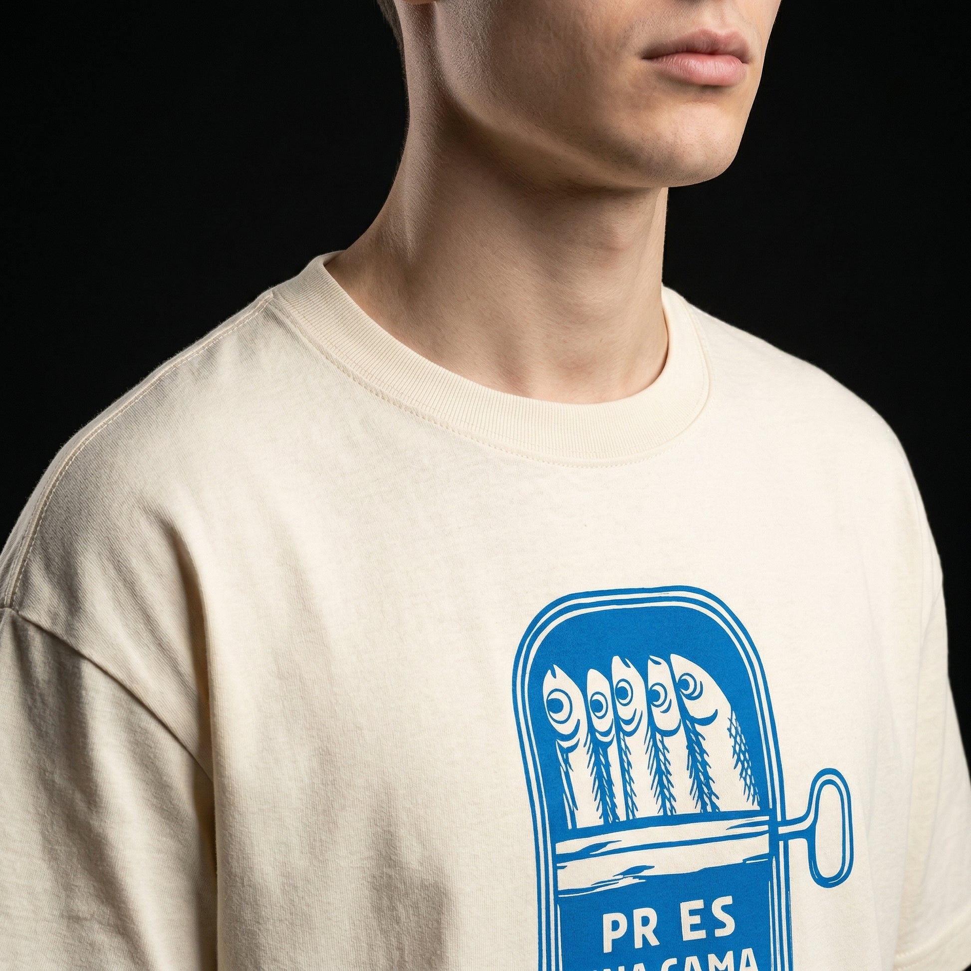 Sardine Can Humor T-Shirt — sardine-can-humor-t-shirt-studio-04-collar-shoulder