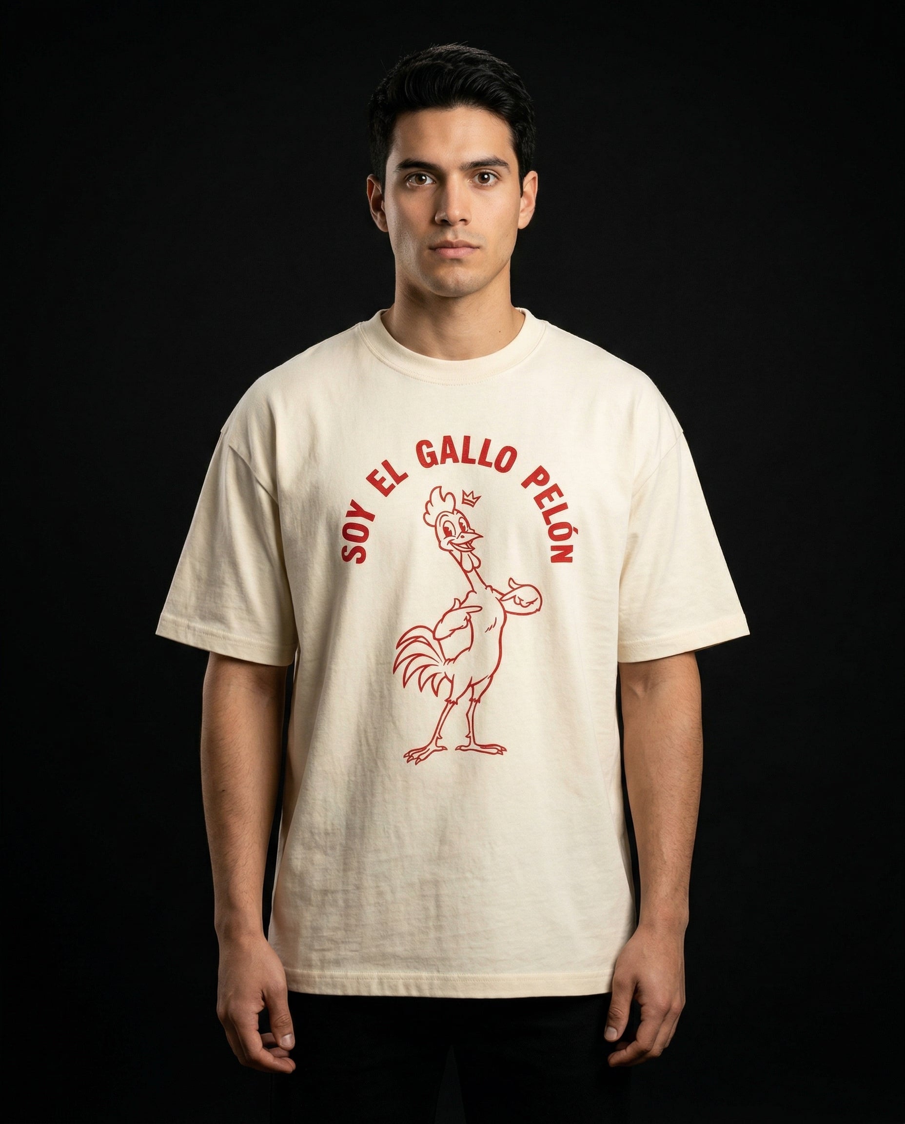 Soy El Gallo Pelón T-Shirt — soy-el-gallo-pel-n-t-shirt-studio-01-full
