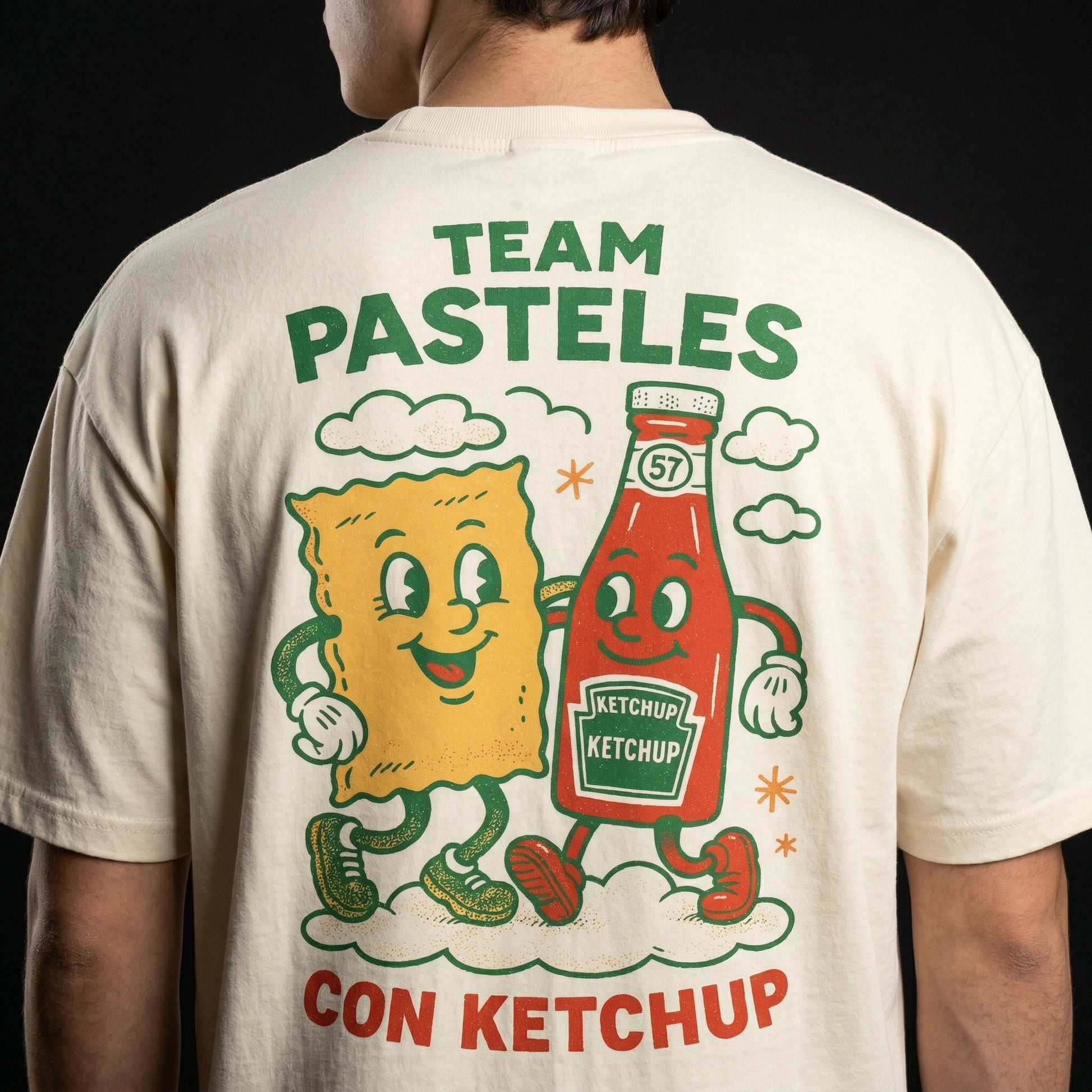 Team Pasteles Con Ketchup studio back print close-up