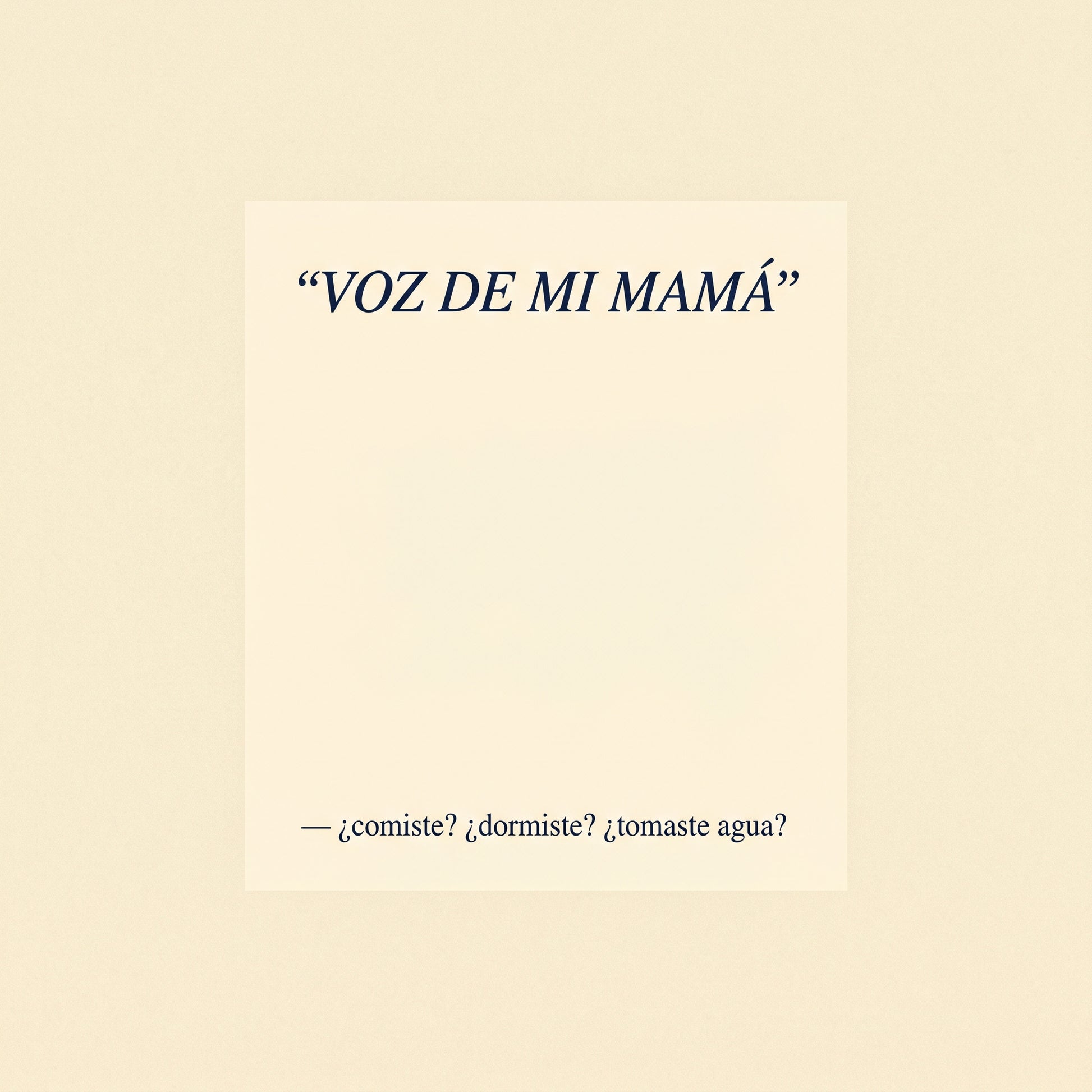 VOZ DE MI MAMÁ — design